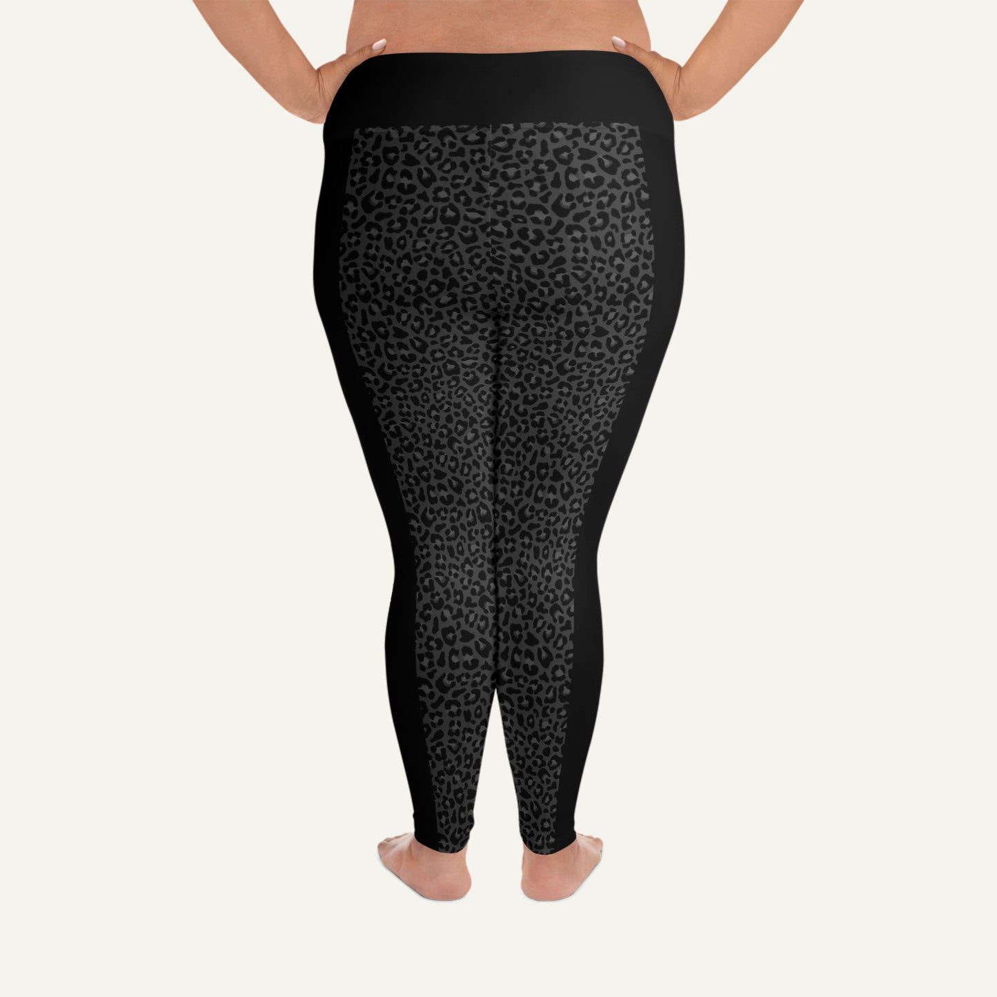 Black Leopard Sprint Plus Size Leggings