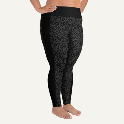 Black Leopard Sprint Plus Size Leggings
