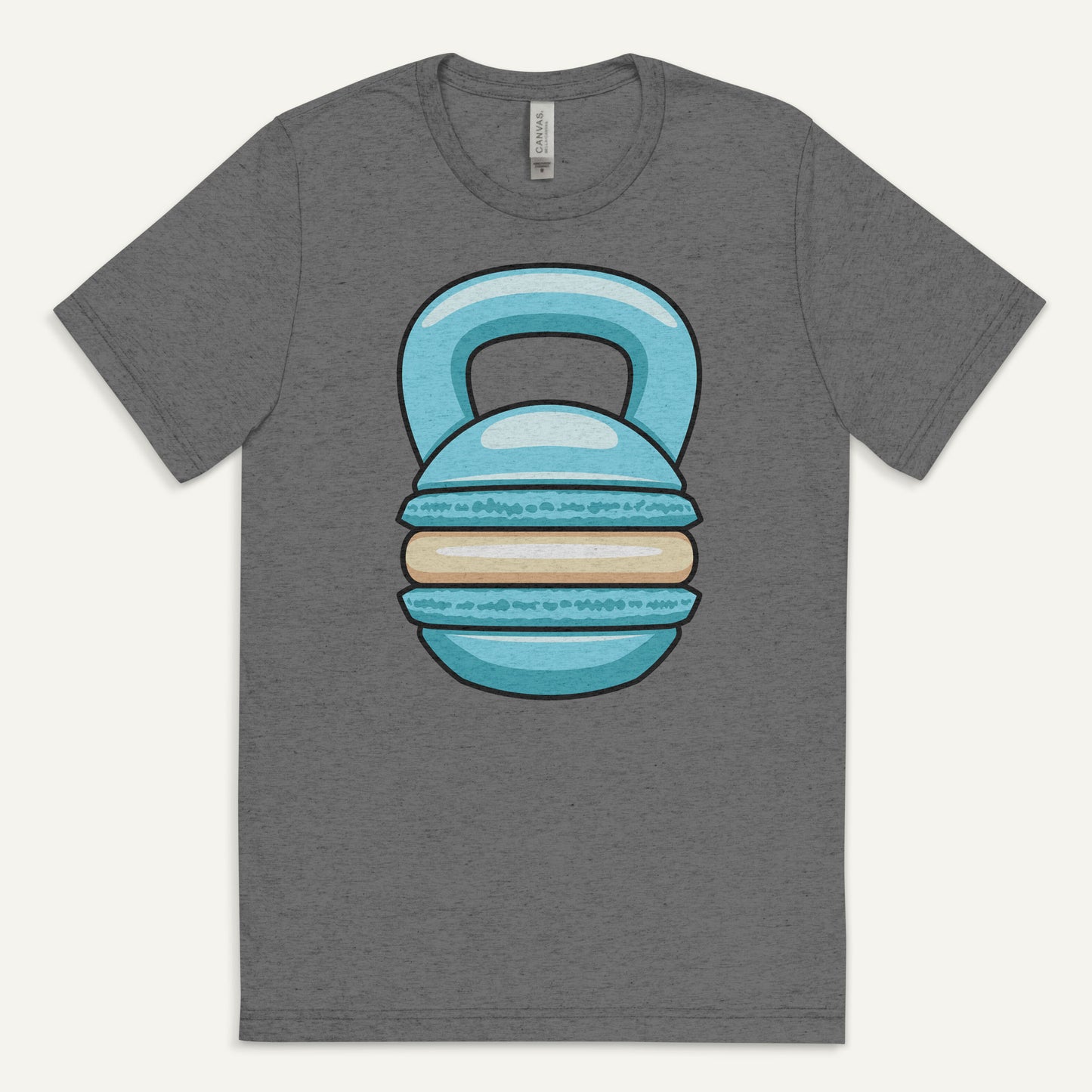 Blue Macaron Kettlebell Design Men’s Triblend T-Shirt