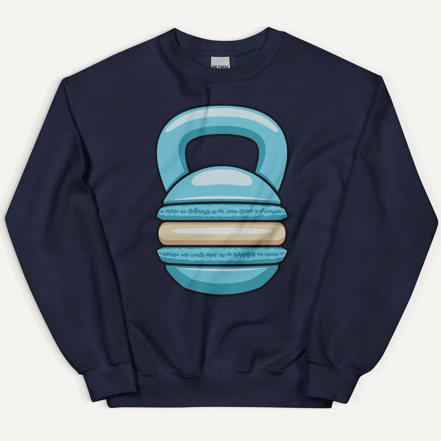 Blue Macaron Kettlebell Design Sweatshirt