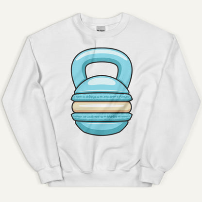 Blue Macaron Kettlebell Design Sweatshirt
