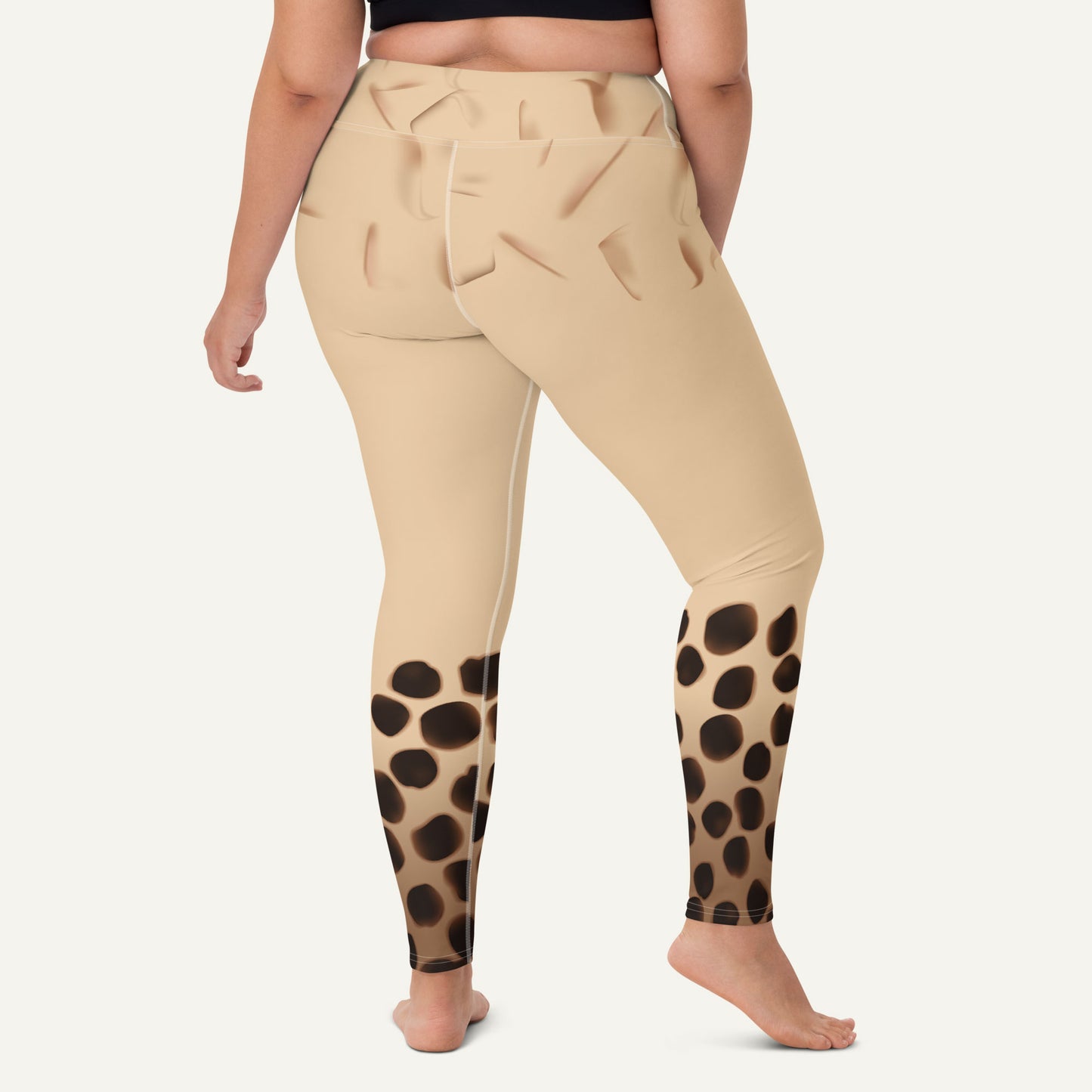 Boba Milk Tea High-Waisted Leggings