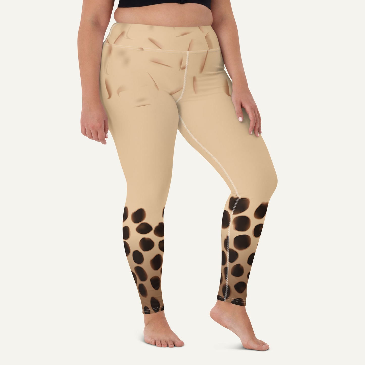 Boba Milk Tea High-Waisted Leggings