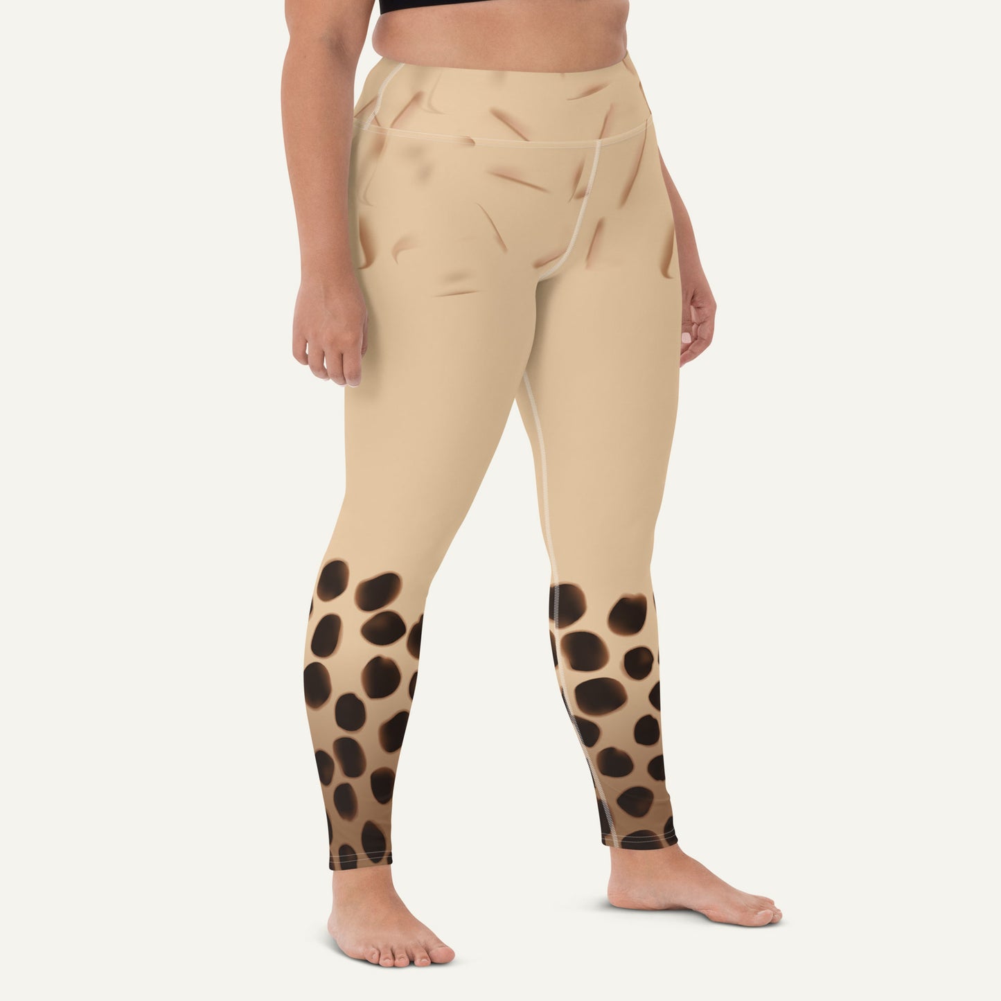 Boba Milk Tea High-Waisted Leggings