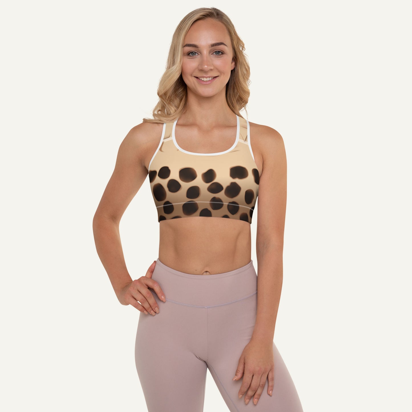 Boba Milk Tea Padded Sports Bra