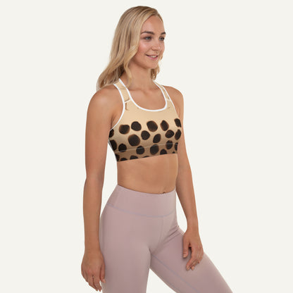 Boba Milk Tea Padded Sports Bra