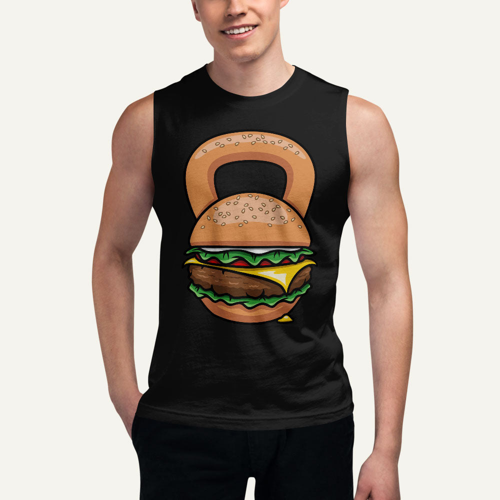 Burger Kettlebell Design Men’s Muscle Tank