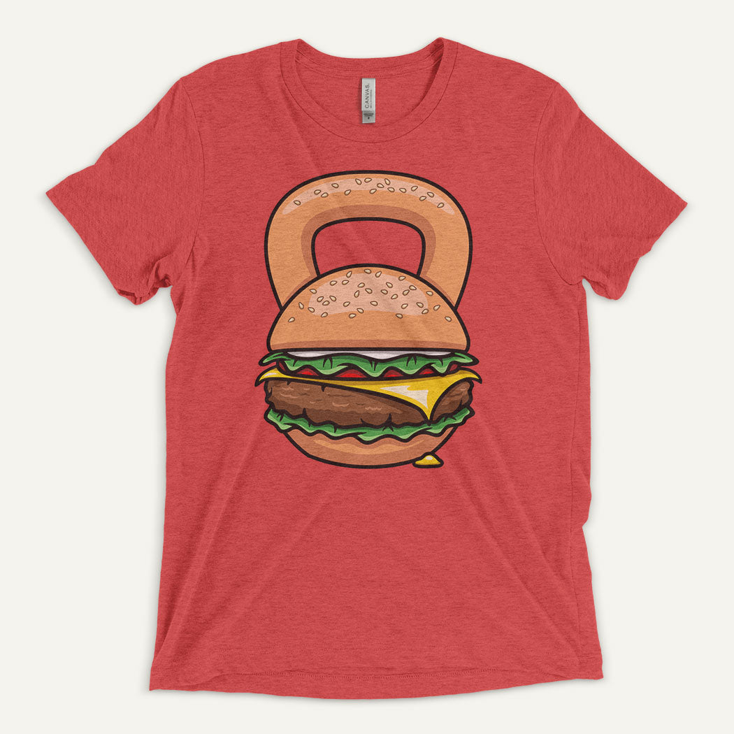 Burger Kettlebell Design Men’s Triblend T-Shirt