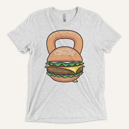 Burger Kettlebell Design Men’s Triblend T-Shirt