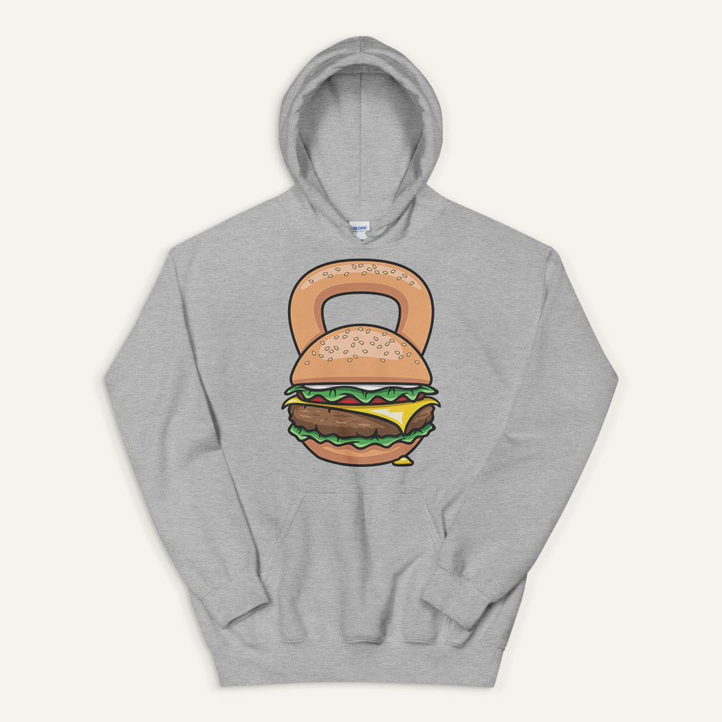 Burger Kettlebell Design Pullover Hoodie
