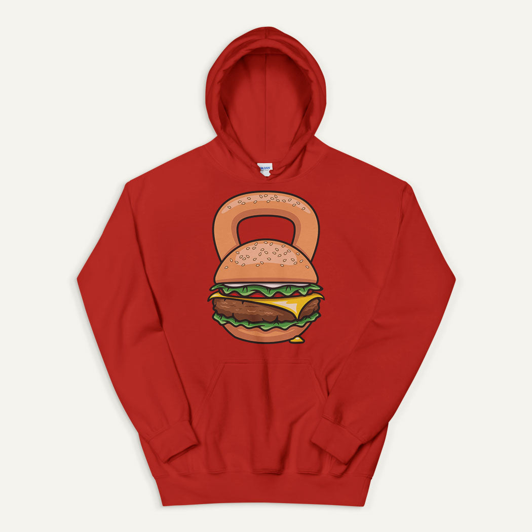 Burger Kettlebell Design Pullover Hoodie