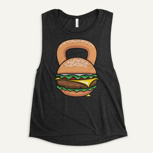 Burger Kettlebell Design Women’s Muscle Tank