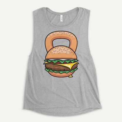 Burger Kettlebell Design Women’s Muscle Tank