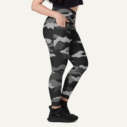 Urban Carbon Fiber Camo Crossover Pocket Leggings