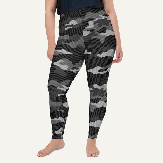 Urban Carbon Fiber Camo Plus Size Leggings