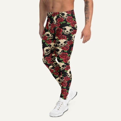 Cat Skulls And Roses Men’s Leggings
