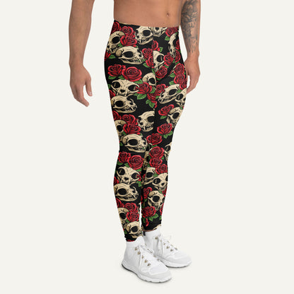 Cat Skulls And Roses Men’s Leggings