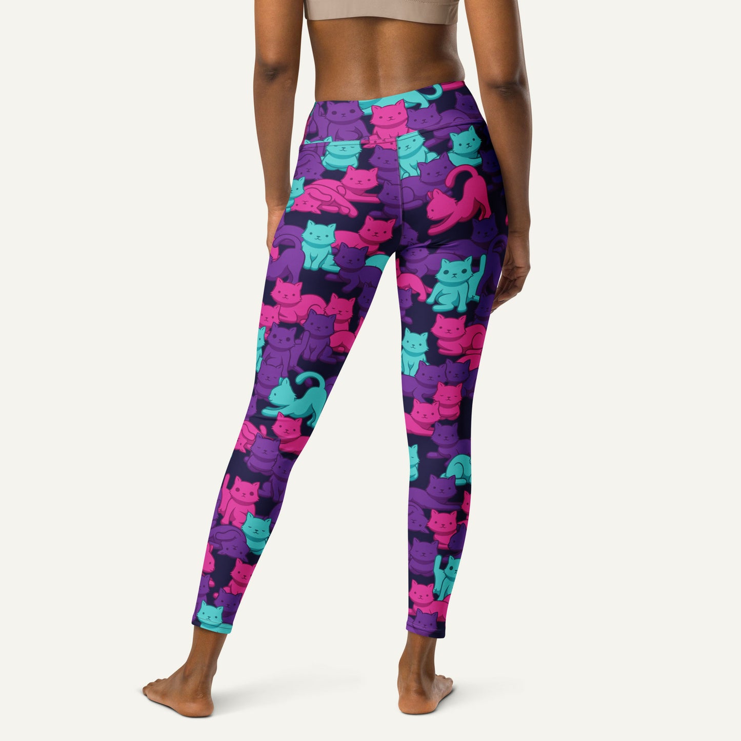 Cats Camouflage Cyberpunk High-Waisted Leggings