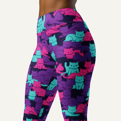 Cats Camouflage Cyberpunk High-Waisted Leggings