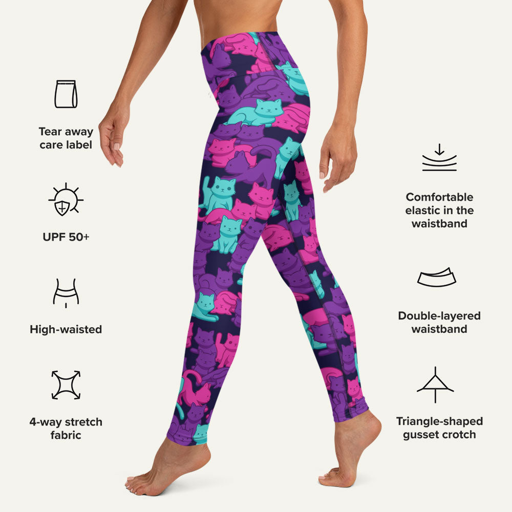 Cats Camouflage Cyberpunk High-Waisted Leggings