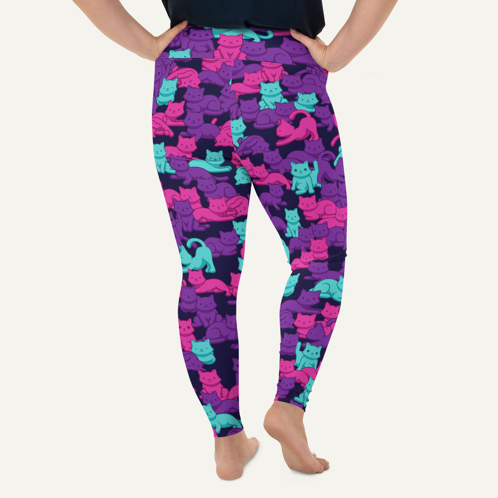 Cyberpunk Camo Cat Plus Size Leggings