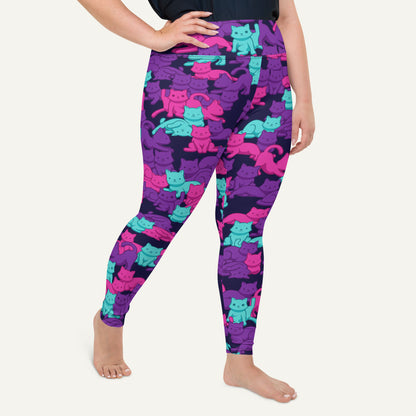 Cats Camouflage Cyberpunk Plus Size Leggings