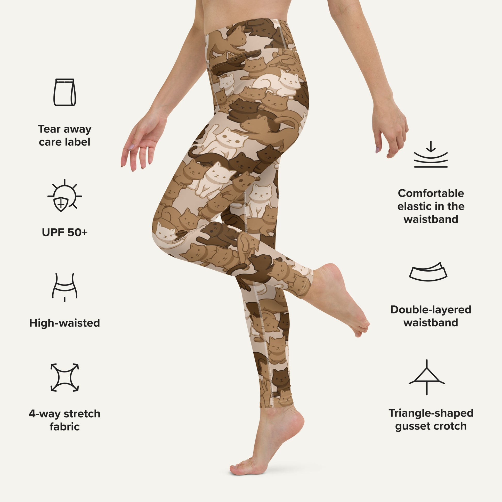 High Waisted Cotton Camouflage Leggings