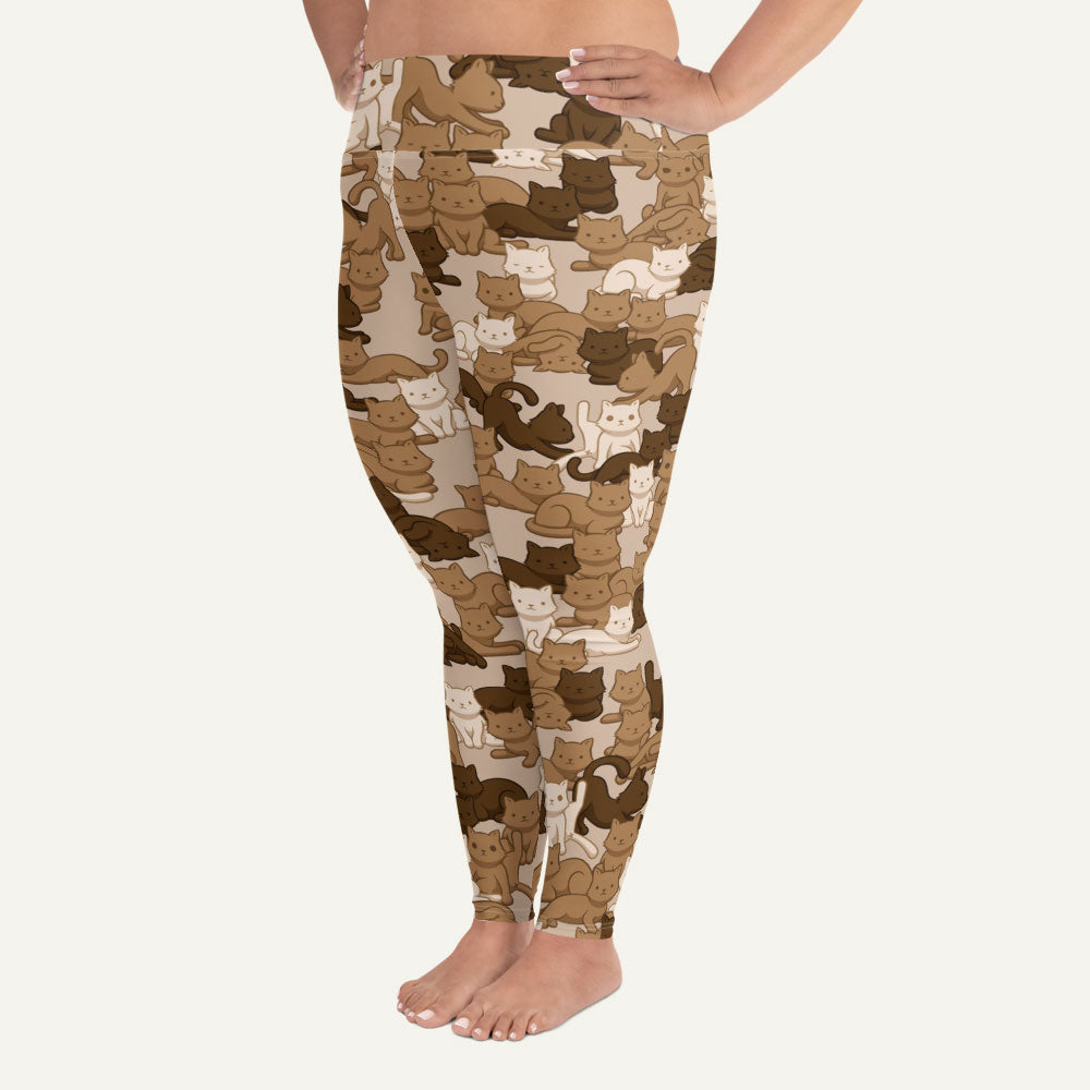 Cats Camouflage Desert Plus Size Leggings