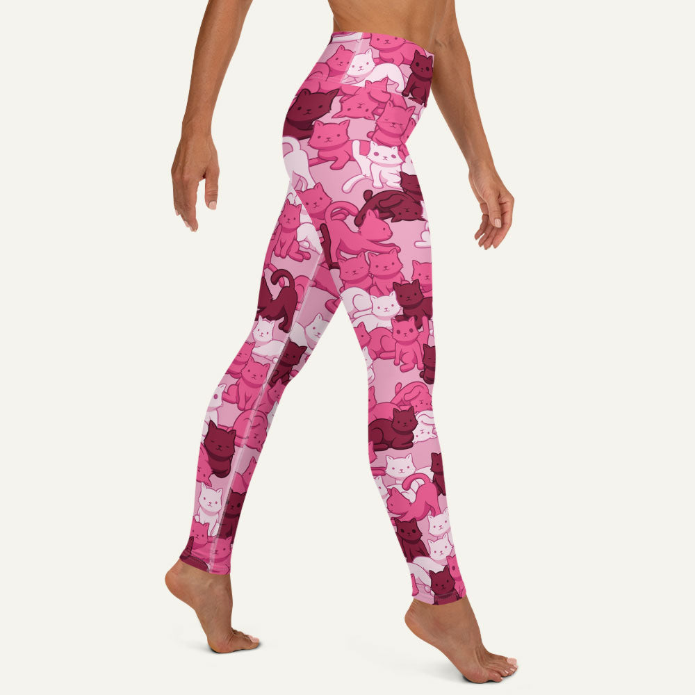 High waisted pink shops camo pants