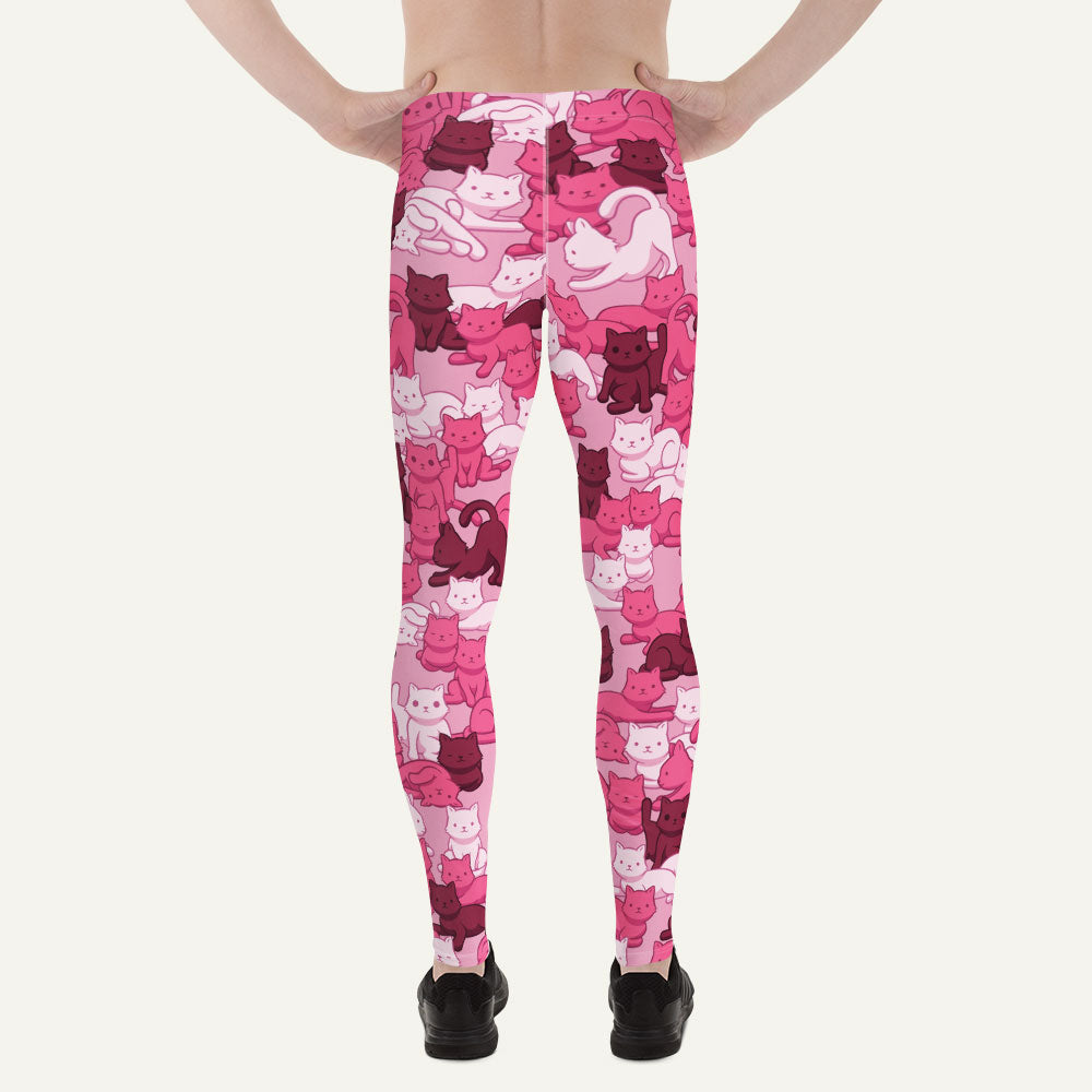 Pink Camo Cat Men's Leggings