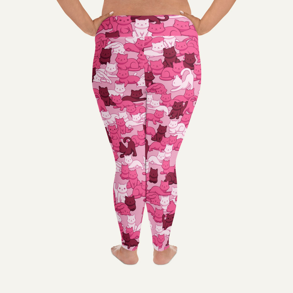 Cats Camouflage Pink Plus Size Leggings