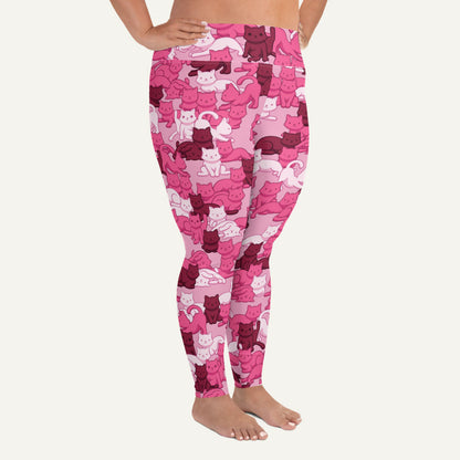 Cats Camouflage Pink Plus Size Leggings