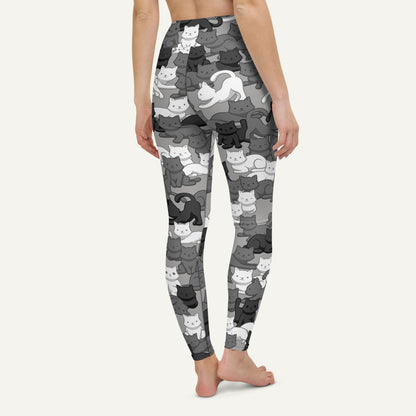 Cats Camouflage Urban High-Waisted Leggings