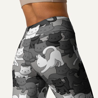 Cats Camouflage Urban High-Waisted Leggings