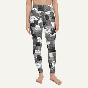 Urban Camo Cat High-Waisted Leggings
