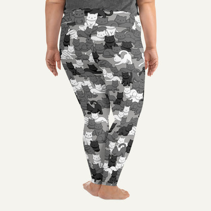 Cats Camouflage Urban Plus Size Leggings