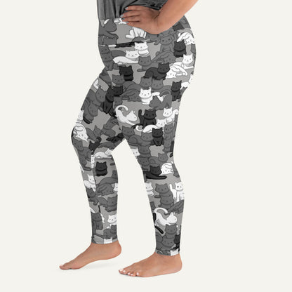 Cats Camouflage Urban Plus Size Leggings