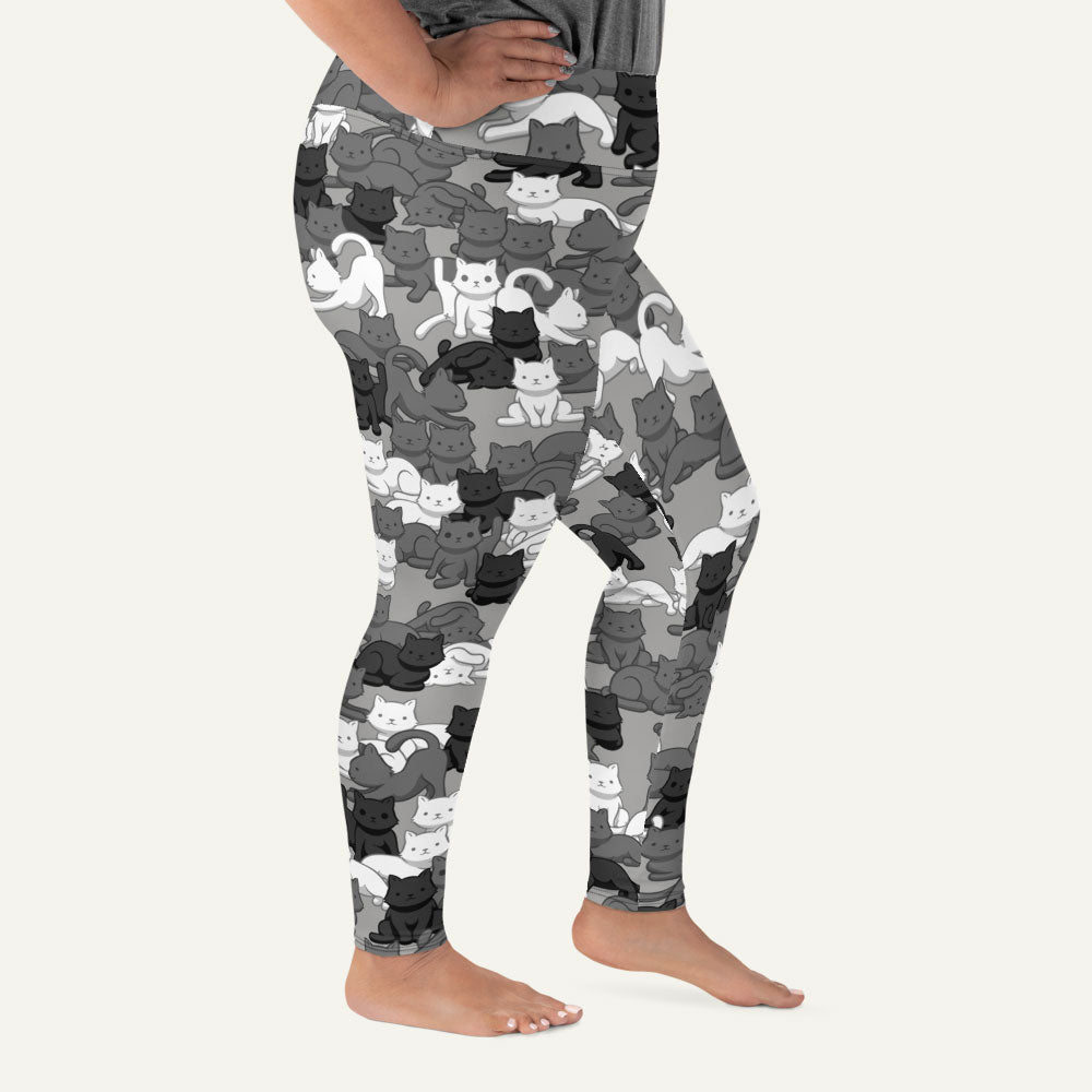 Cats Camouflage Urban Plus Size Leggings