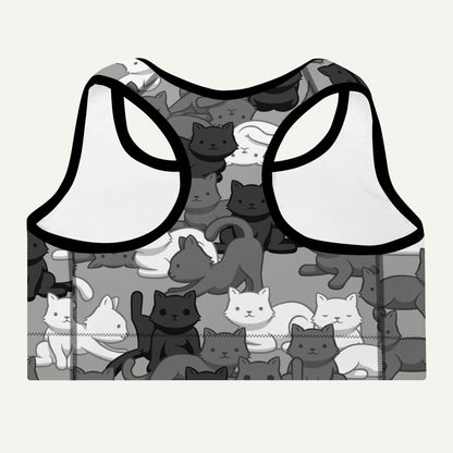 Cats Camouflage Urban Padded Sports Bra