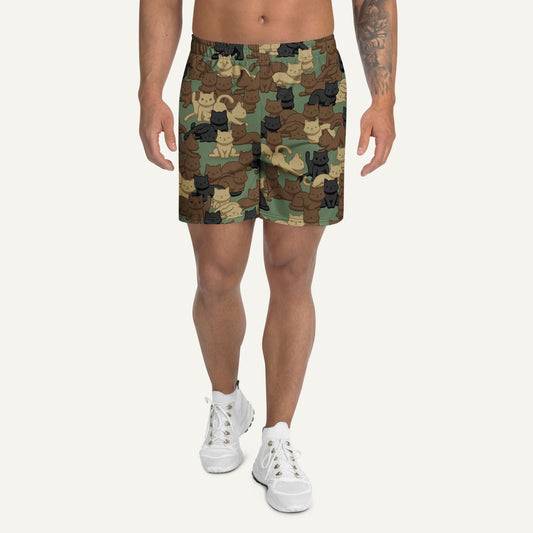 Woodland Camo Cat Athletic Shorts