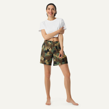 Woodland Camo Cat Athletic Shorts