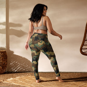 Woodland Camo Cat High-Waisted Leggings