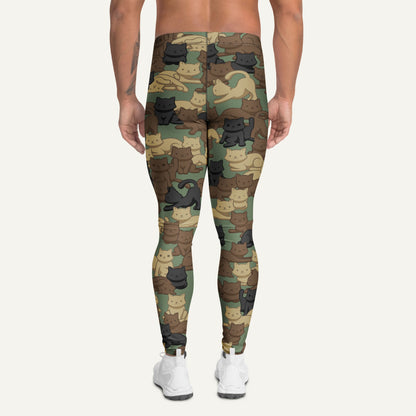 Woodland Camo Cat Men's Leggings