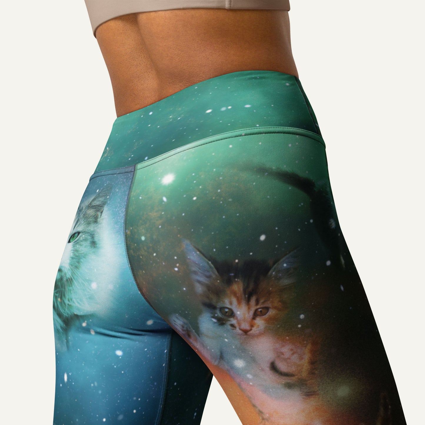 Cats In Space High-Waisted Leggings