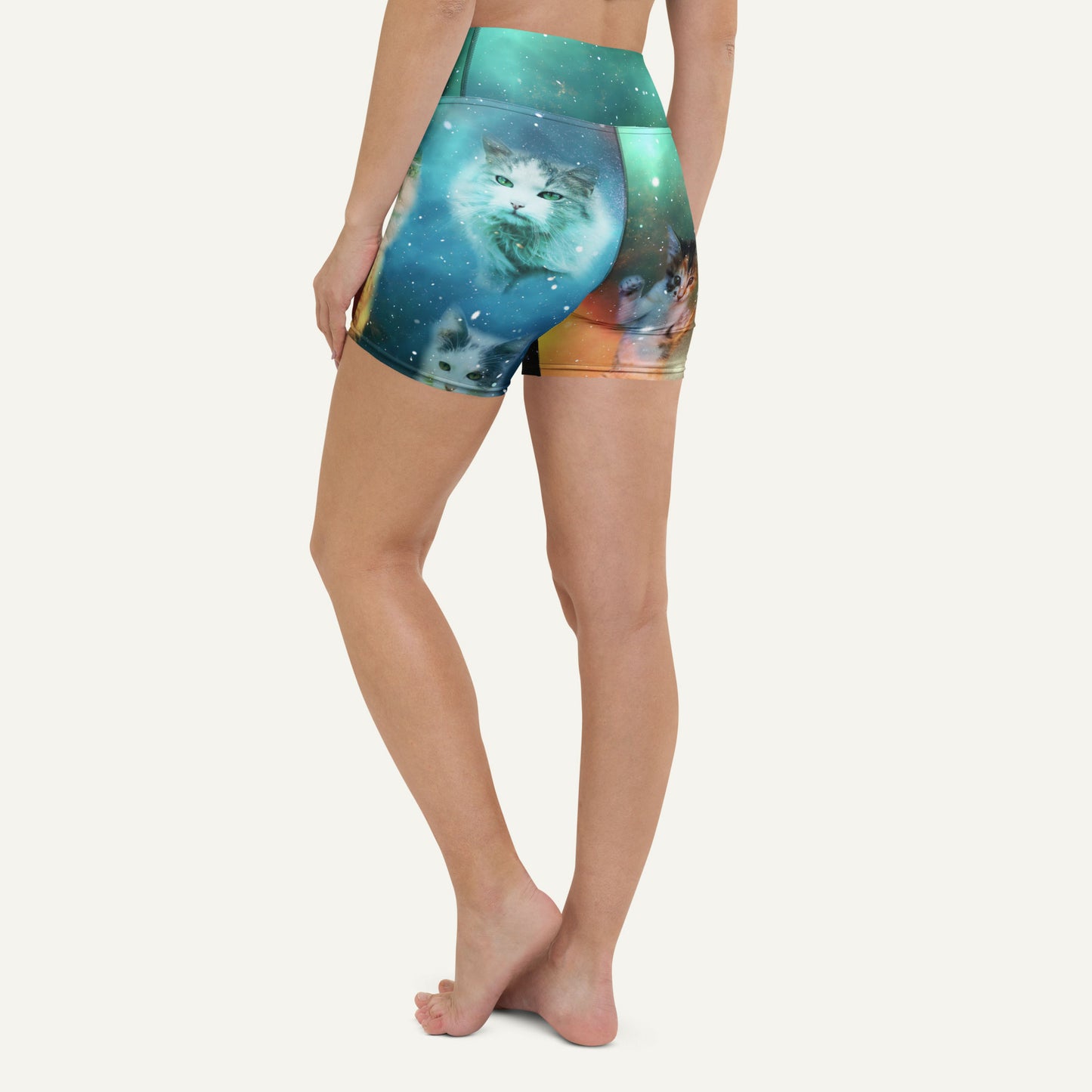 Cats In Space High-Waisted Shorts