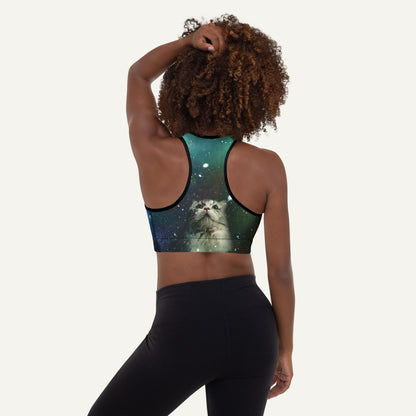 Cats In Space Padded Sports Bra