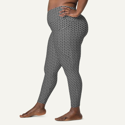 Chain Mail Crossover Leggings With Pockets