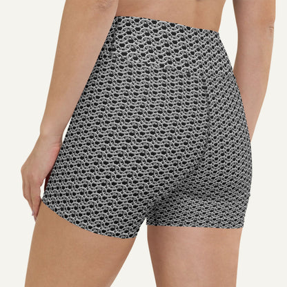 Chain Mail High-Waisted Shorts