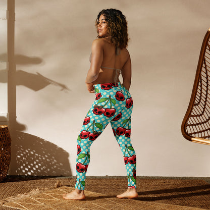 Cherry Skulls High-Waisted Leggings