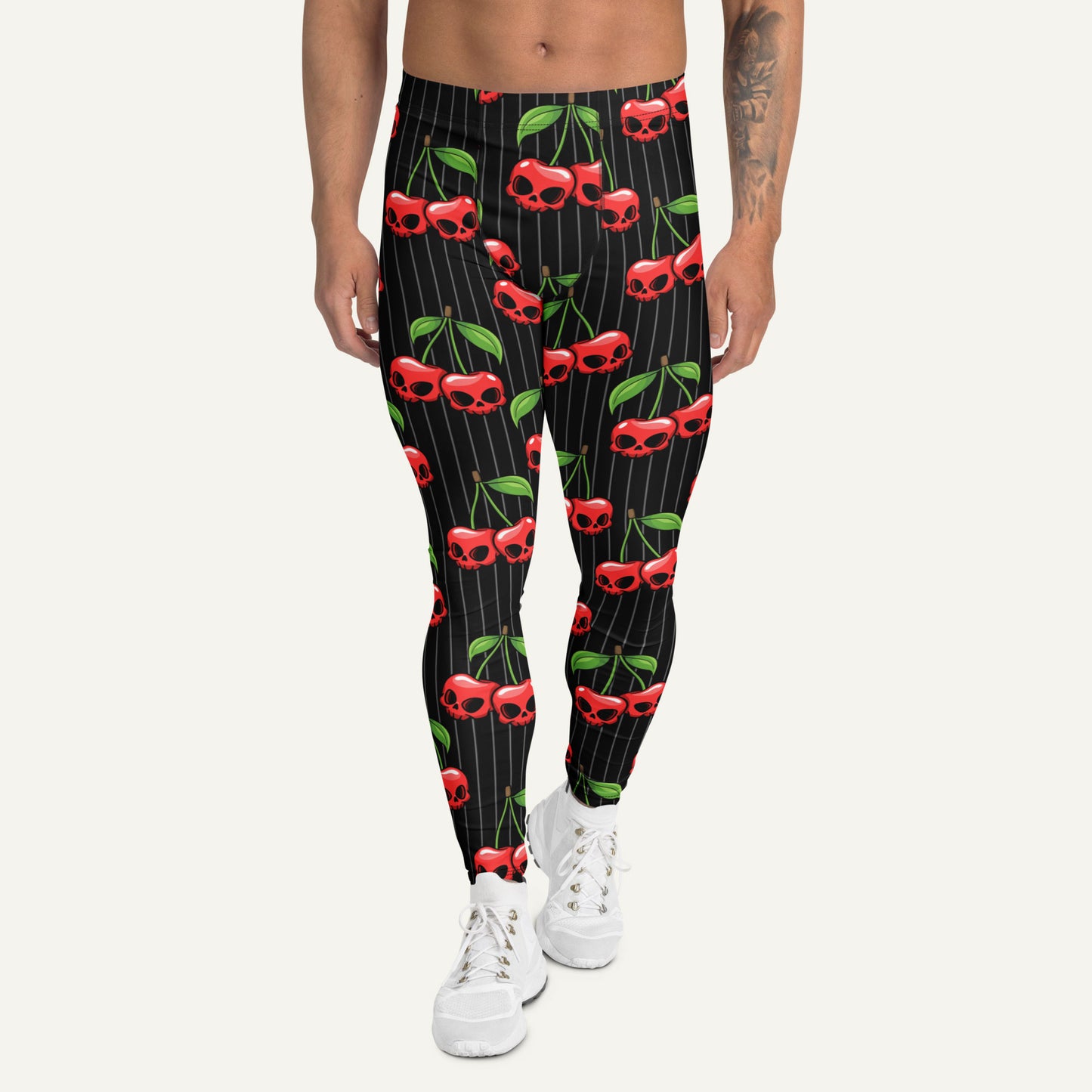 Cherry Skulls Men’s Leggings - Ministry of Sweat